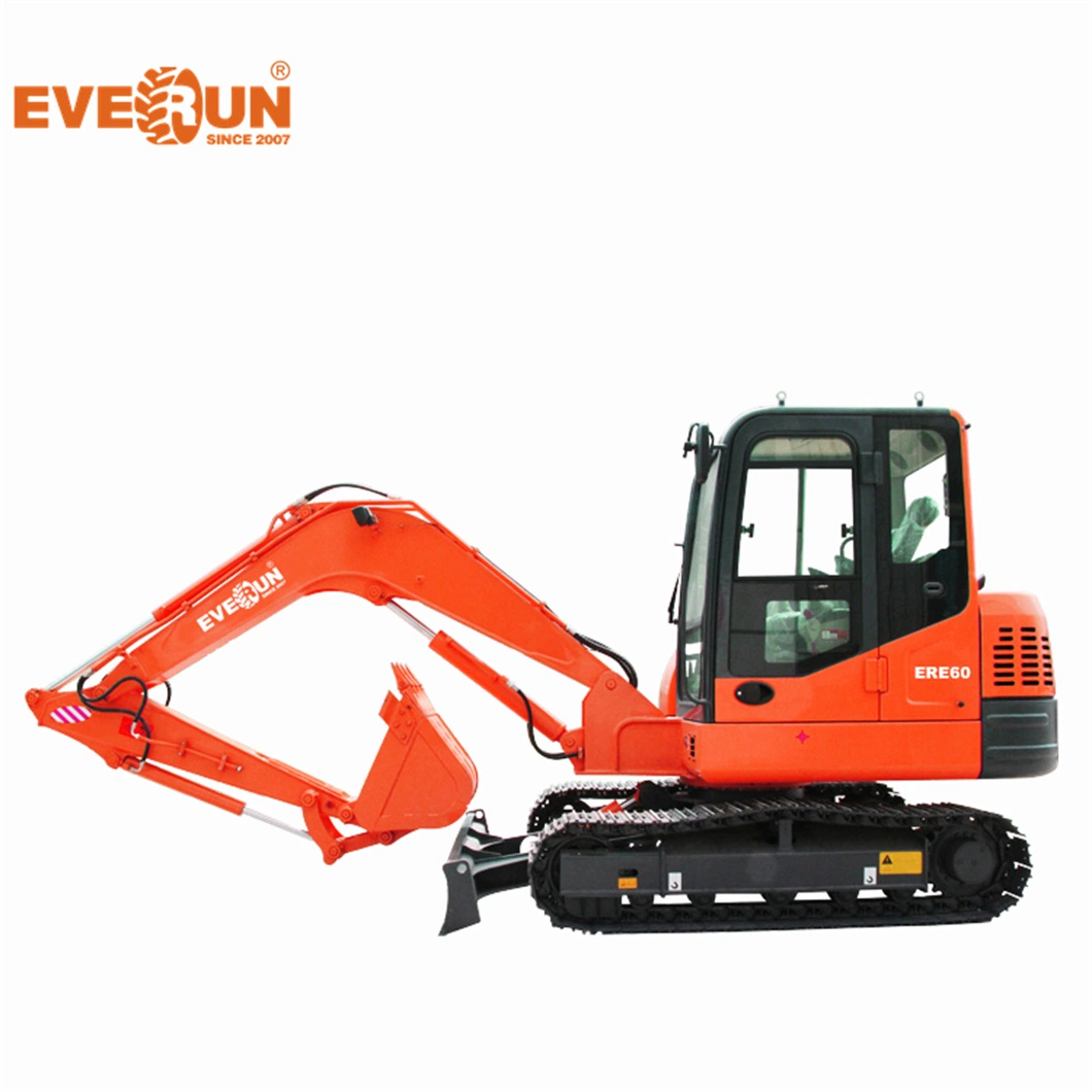 Everun Ere10pro 1t / ERE18 1.8t / ERE60 6t / ERE360 36t CE EPA Buckets Compact Machinery Small Household Mini Crawler Micro Diggers Excavator for Sale