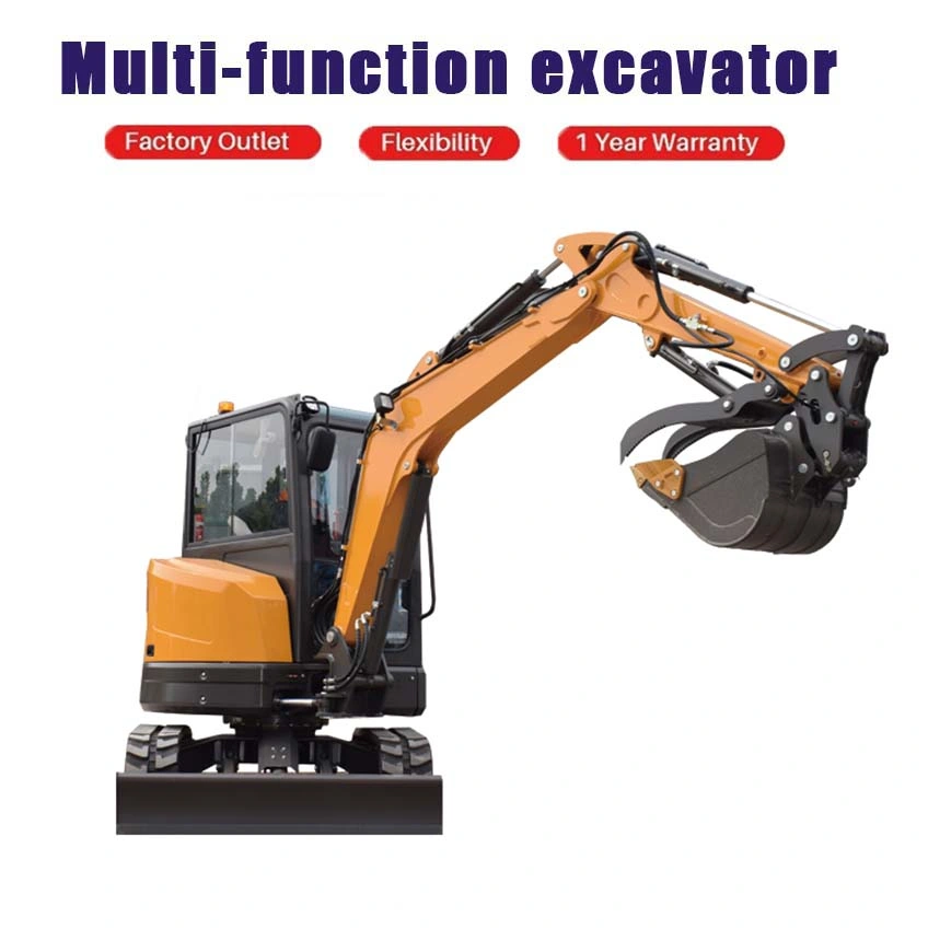 Mini Excavator 3.5 4ton EPA Kubota Engine Crawler Digger Farm Used