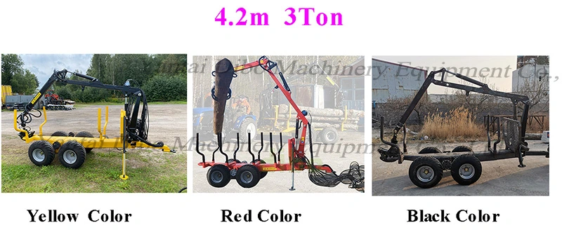 CE Diesel Gasoline Lumber ATV Log Grabbing Crane with Self-Owned Hydraulic System