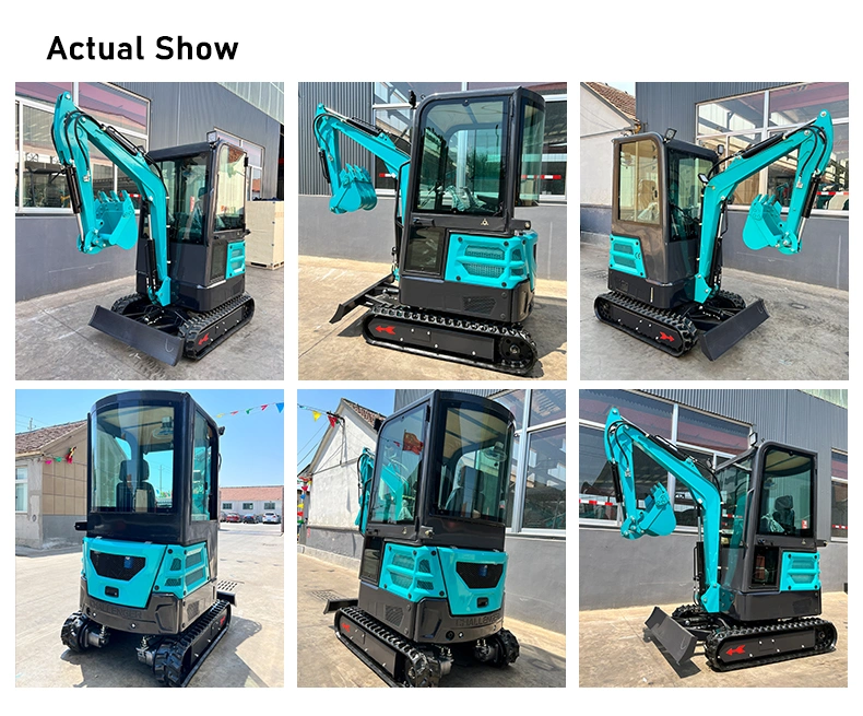 New 1 Ton China Cheap High Level Mini Digger /Hydraulic Crawler Mini Excavator with Yellow Red Green Cabin and Air Conditioner with EPA Certificate