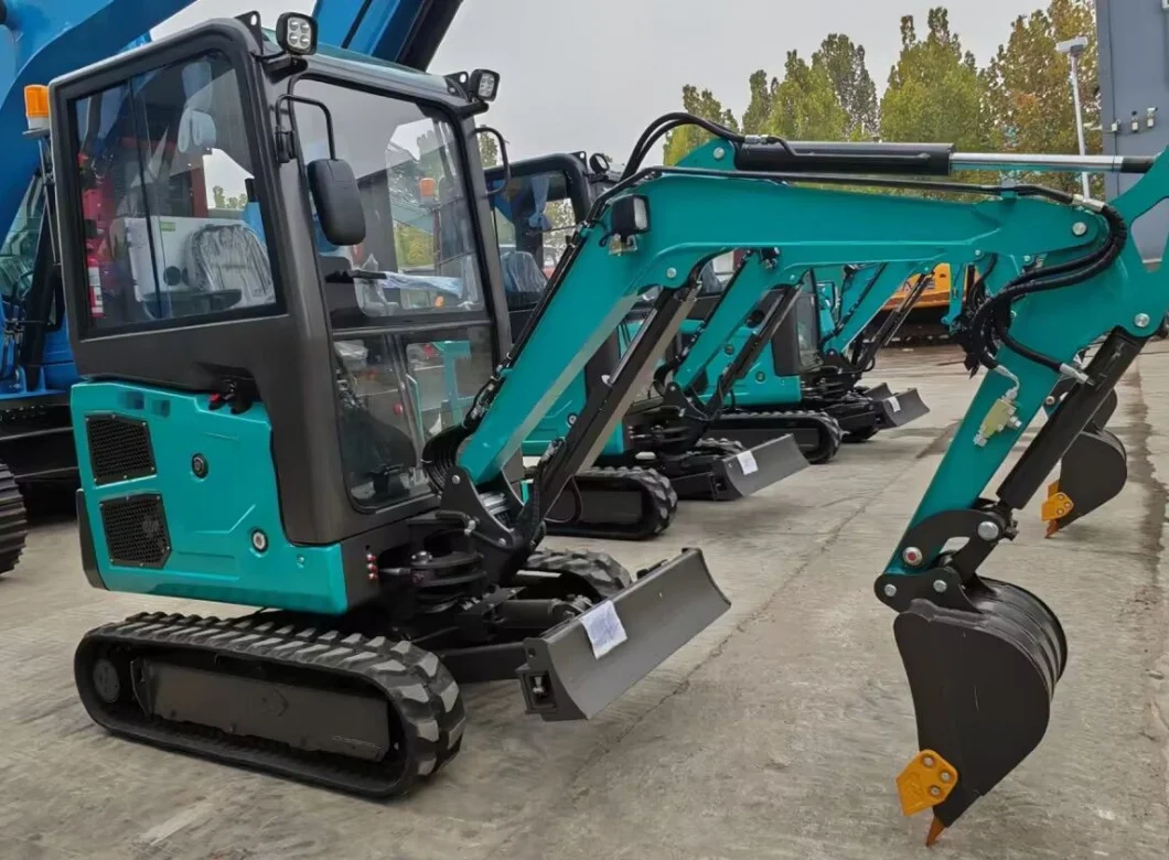 Kubota Yanmar Diesel Engine Small Compact Backhoe Rototilt 2t Mini Backhoes Excavators