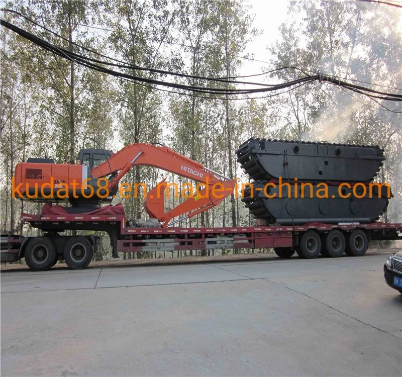 Amphibious Excavator Pontoon Suitable to 6- 8 Ton Excavators