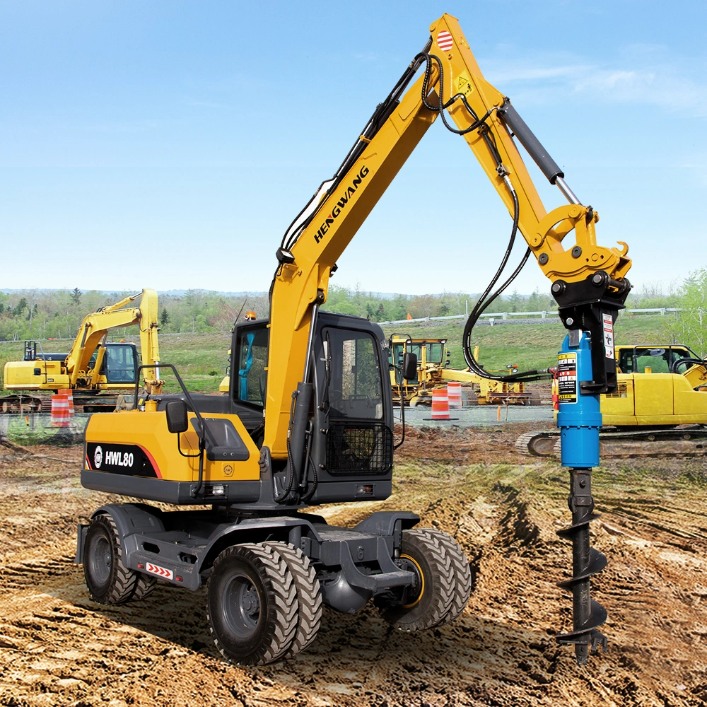 High Quality Mobile Large Wheel Equipment 8ton Excavator with Factory Price