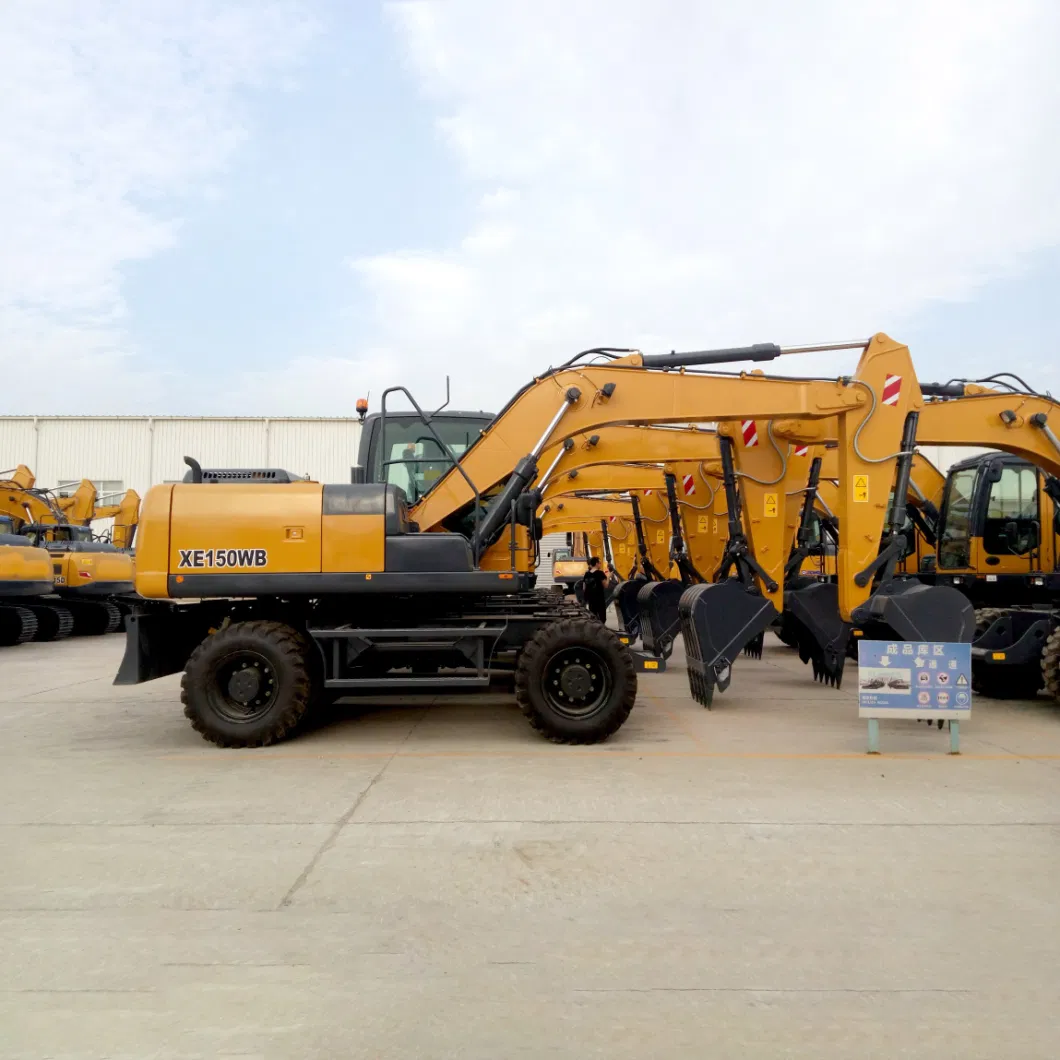 15 Ton Mobile Hydraulic Wheeled Excavator Xe150wb Xe150wd Xe155wga with Spare Parts