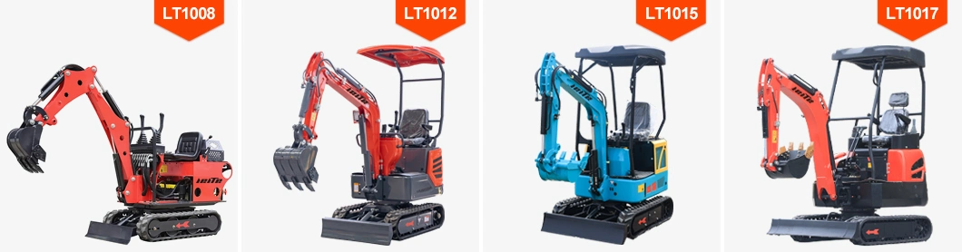 Construction Machinery Electric Hydraulic Micro Mini Digger 1.5t 2t 1t 0.8 1.2 1.7 2 Ton 1ton Smallest Bagger Excavator