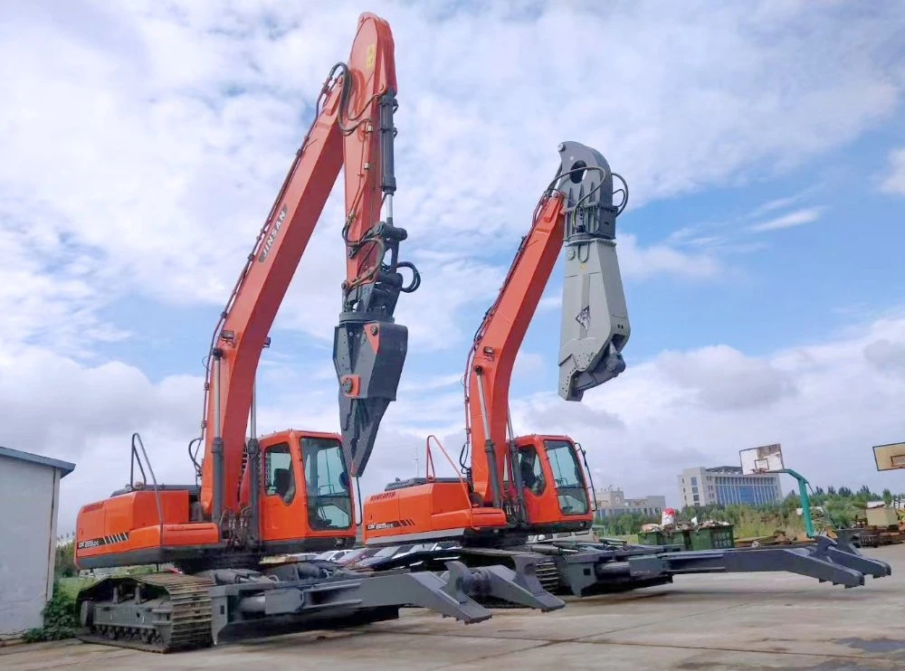 20 Ton Excavator Rotating Shear Dismantling Machine for Sale Rotary Shears 30ton Excavator Scrap Cutting Shear Demolition Cart