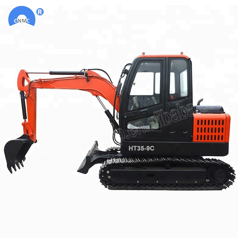 3.5 Ton 3 Ton Hydraulic Long Boom Mini Crawler Wheel Second Hand Household Farm Construction Greenhouse Towable Small Size Garden Micro Electric Excavator