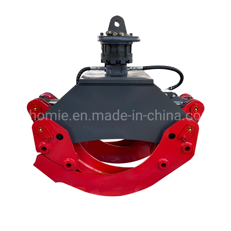 CE Certificate Forestry Machine Hydraulic Log Timber Wood Grapple with Rotor, Excavator Rotary Grapple Rotating Grab for Mini Excavator