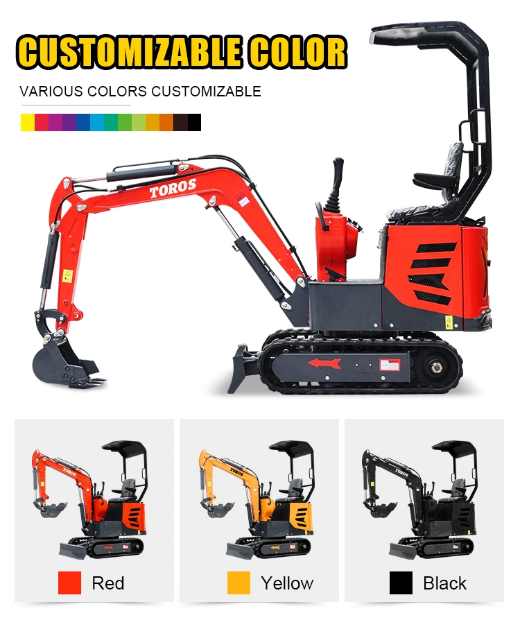 Hydraulic Small Crawler Digger Earth-Moving Machinery Diesel Engine Mini Excavator 1 Ton Multifunctional Small Micro Excavator