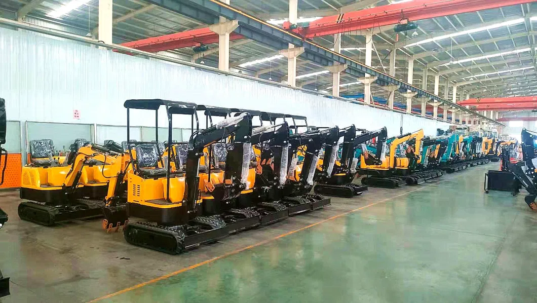 Mini 0.8t Rubber Crawler Excavator, Ordinary Engine Hydraulic Diesel Garden Mini Excavator