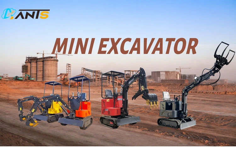 Ants 0.5 Ton 500/600kg Small Multi-Function Electric Crawler Excavator/Farm/Garden Hydraulic Mini Excavator