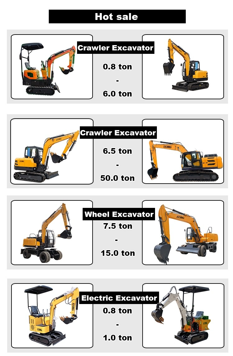 2024 Ltmg Mobile Excavator 7ton 7.5ton 8ton Wheeled Excavator