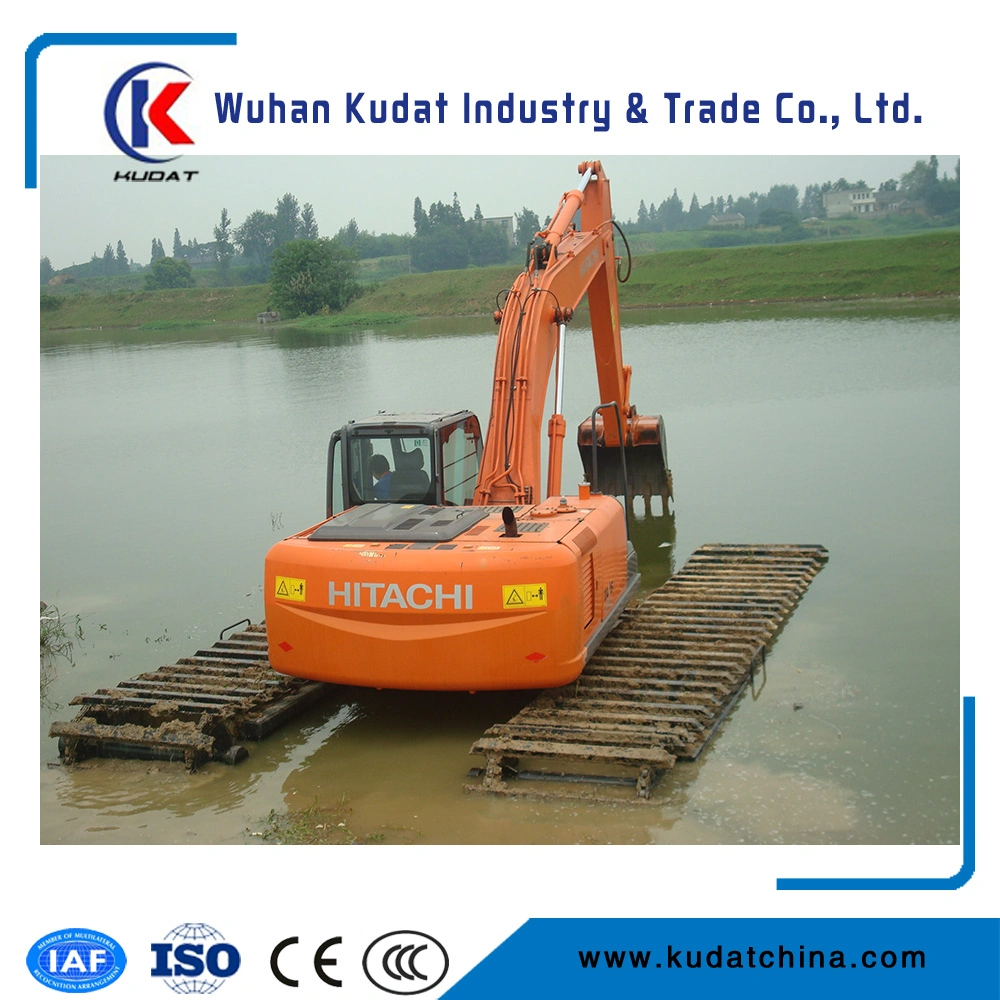 21tons Hydraulic Amphibious Excavators with Additional Side Pontoons and Swamp Pump (K210SD)