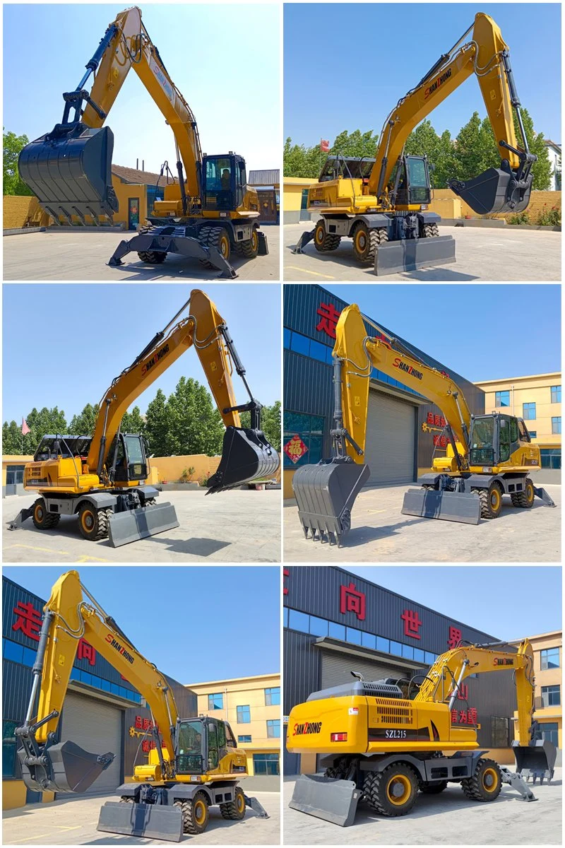 21 Ton Fully Hydraulic Wheel Excavator Directly Supplied by Shanzhong Manufacturer, Large Excavator