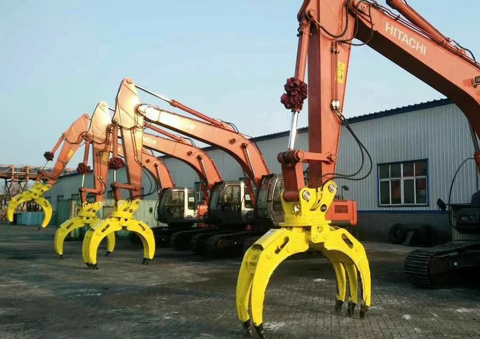 Excavator Rotating Hydraulic Log Grapple Steel Grab