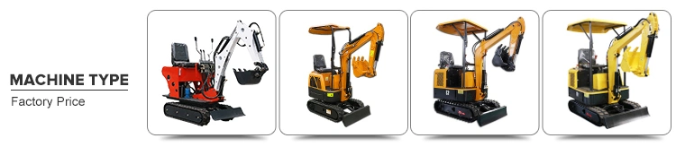 Mini Excavator 1 Ton Digger Machine Diesel Excavator Machine with Bulldozer