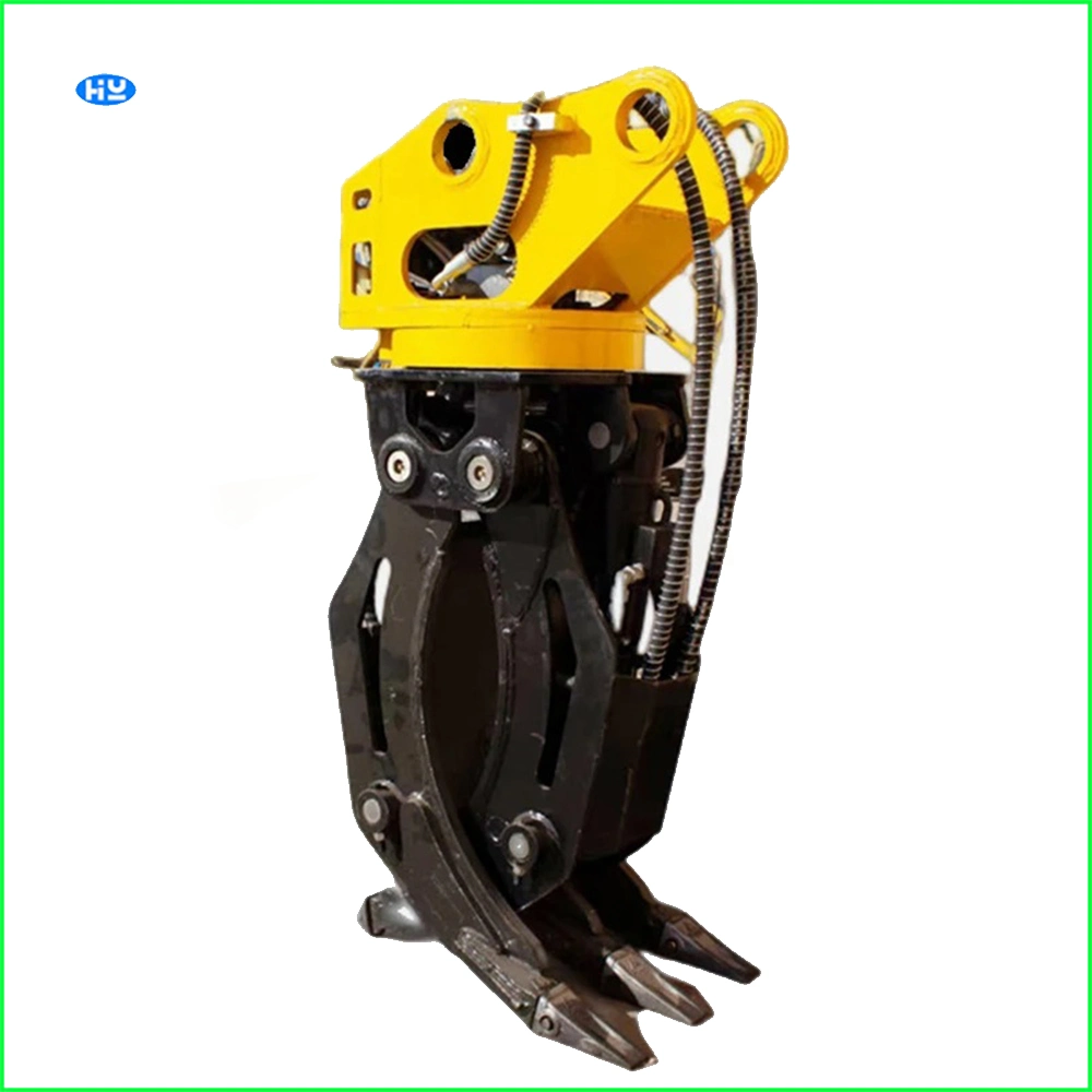 Hydraulic Rotating Rock Stone Grapple with 5 Fingers Stone Grapples Rock Grapples Mechanical Grabber for Excavator Quick Installation Grabber Excavator
