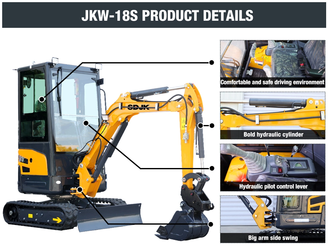 Best Selling EPA 4 Euro 5 Closed Cabin 3.5 Ton 2ton Crawler Excavators 3ton Small Digger Hydraulic Kubota 3-Cylindrig Motor 5 Ton Mini Excavator Price