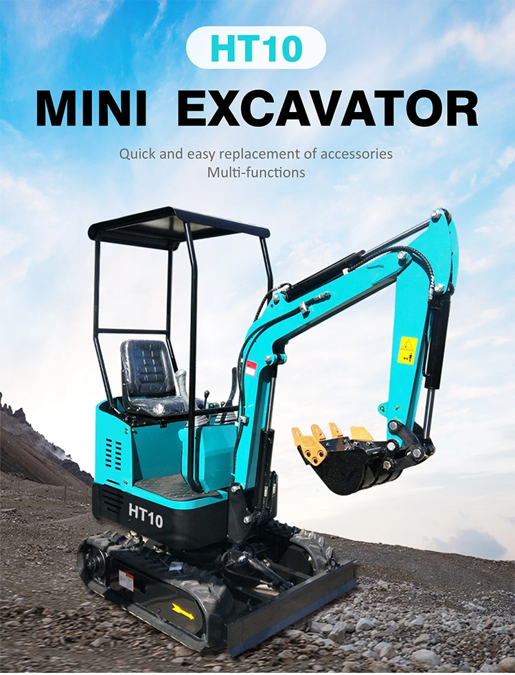 Hot Sale CE EPA Certificated China Hydraulic 1ton Diesel Engine Driven Mini Crawler Excavator for Sale
