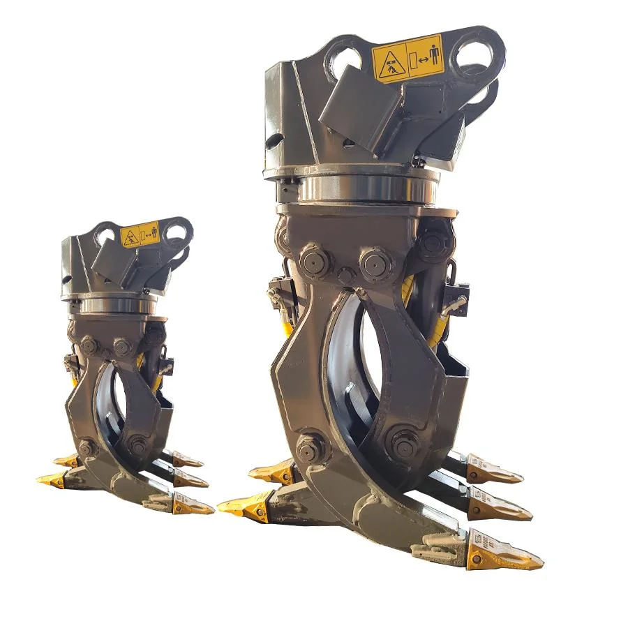 20tons Excavator Double Cylinder Grapples Five-Jaws Grapples Timber Steel Tone Grabs