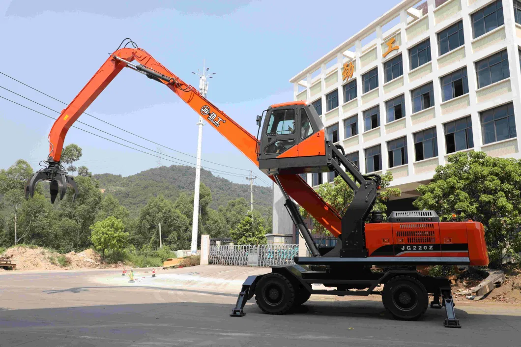 Convenient Track Type Mobile Crawler or Wheeled Material Handler with Grapple&Grab