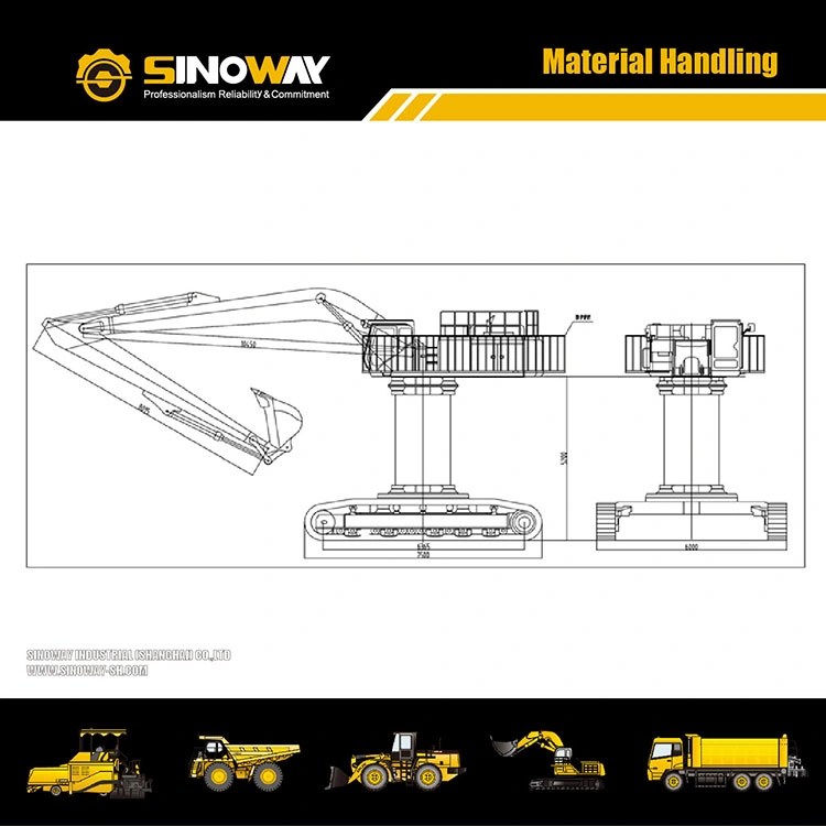 Crawler Material Handling Machines Sinoway Hydraulic Material Handler