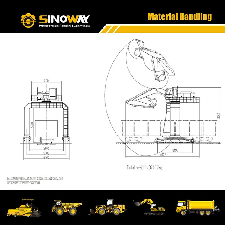 Hydraulic Crawler Material Handler on Track for Scrap and Waste