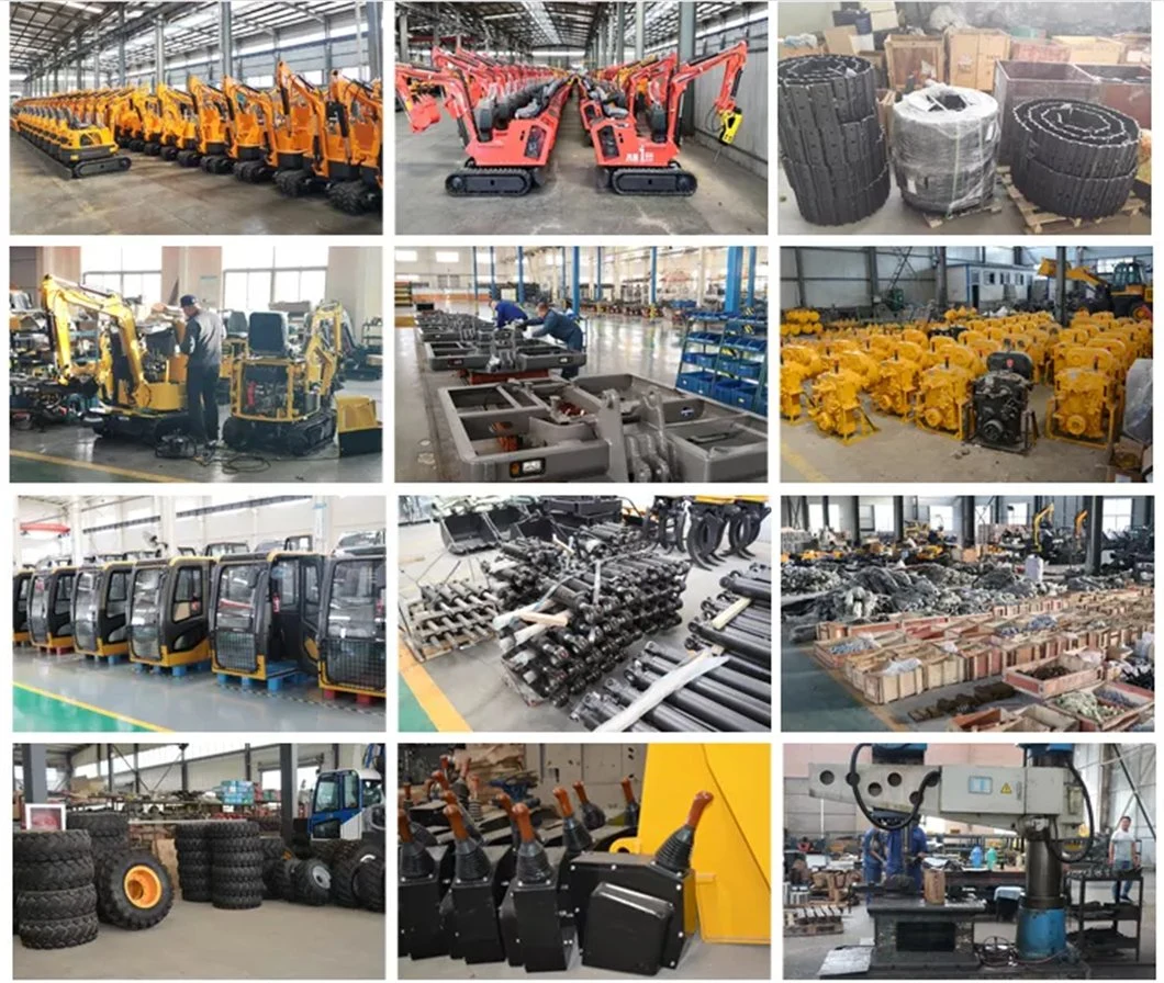 Hydraulic Crawler Belt Diesel Engine Multi-Functional Euro-5 EPA-4 Mini Excavator 800kg 1000kg 1200kg 1500kg Construction Excavator Customized