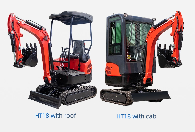 0.8/1.2/1.5/1.8/2.0ton Small Multi-Function Crawler Mini Diesel/Electric Hydraulic Euro5 EPA4 Swing Boom Mini Excavator