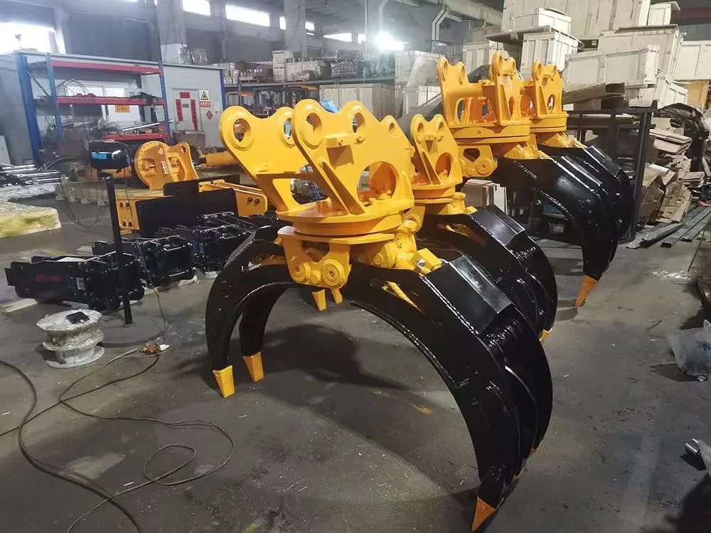 Excavator Hydraulic Grab 360 Degree Rotating Rock Grapple