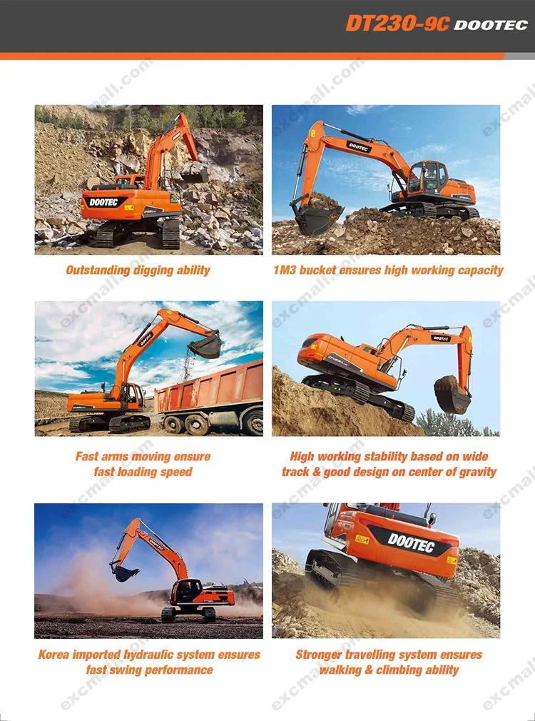 New Doosan Similar 20 Ton Largest Excavator with Bucket