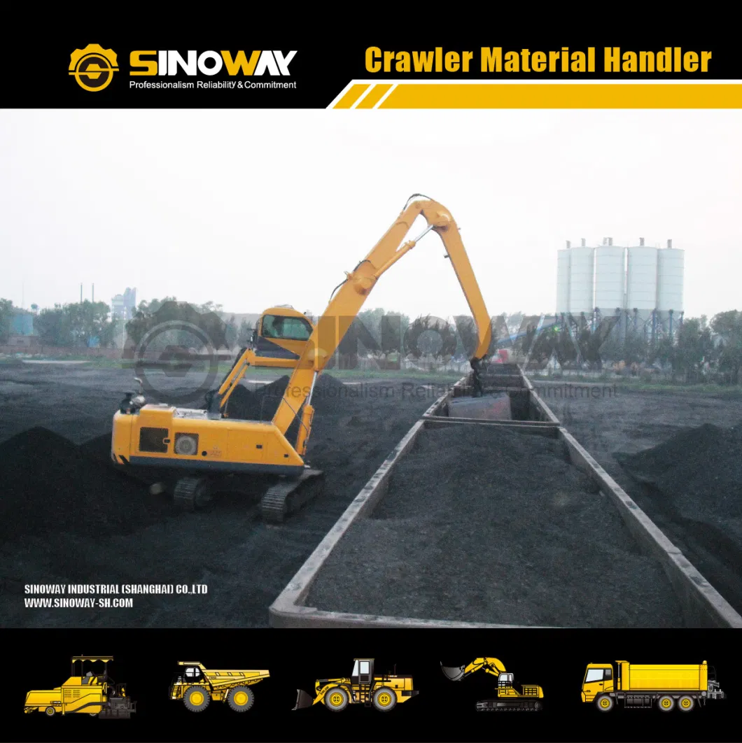 Heavy Duty 42ton Scrap Handling Machine Crawler Material Handlers