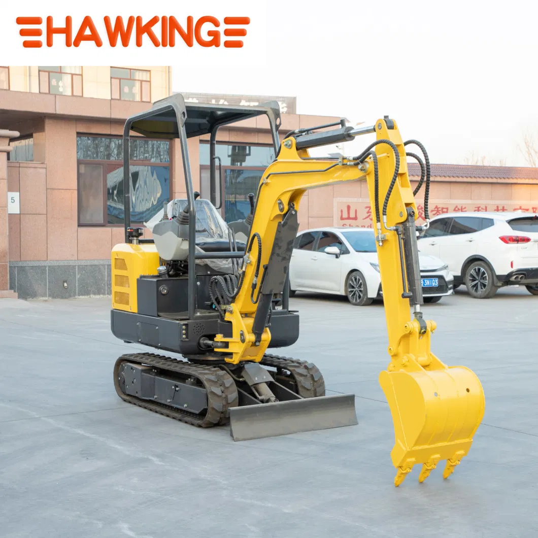 1.8 Ton Bagger Chinese Small Digger Mini Excavator Hydraulic with Three Cylinders Crawler China Factory Digging Machine Mining Earth Moving Equipment for Rent