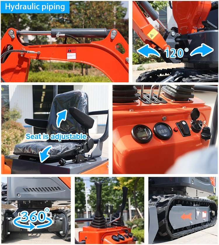 Chinese Huayee Kubota 5ton Mini Excavator Manufacturer CE/EPA Mini Digger 1ton Micro Bagger 1.2 Ton Mini Excavator 3.5 Ton Factory Price Sales Free Shipping