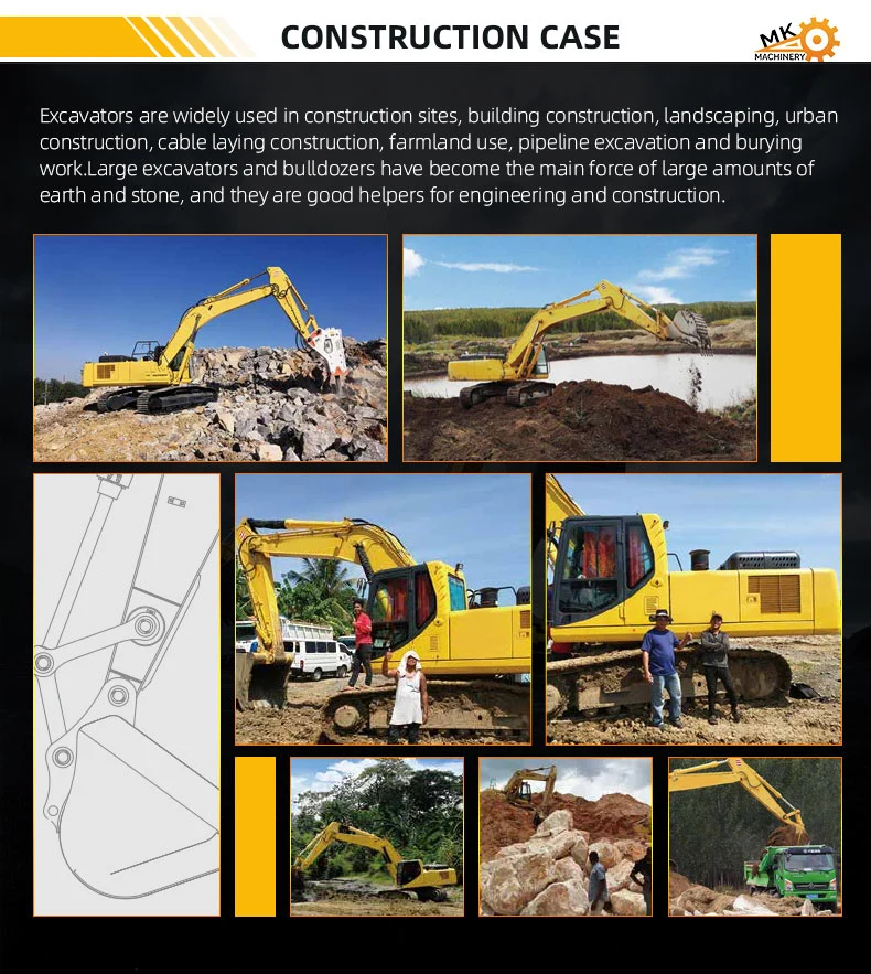 1 Ton 2 Ton 2 Ton Large Hydraulic Crawler Excavator with Factory Price