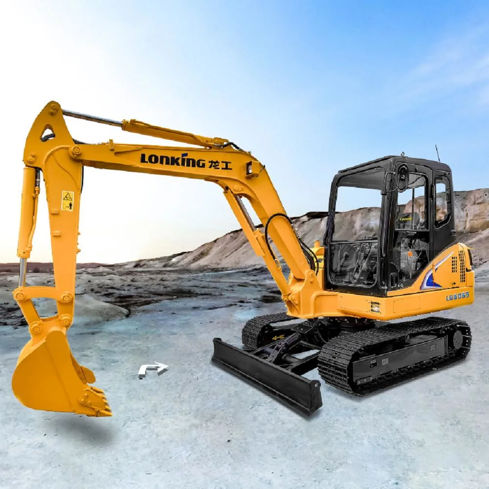 Lonking Small Hydraulic Diesel Excavator, Mini Engine Powered Digging Machine