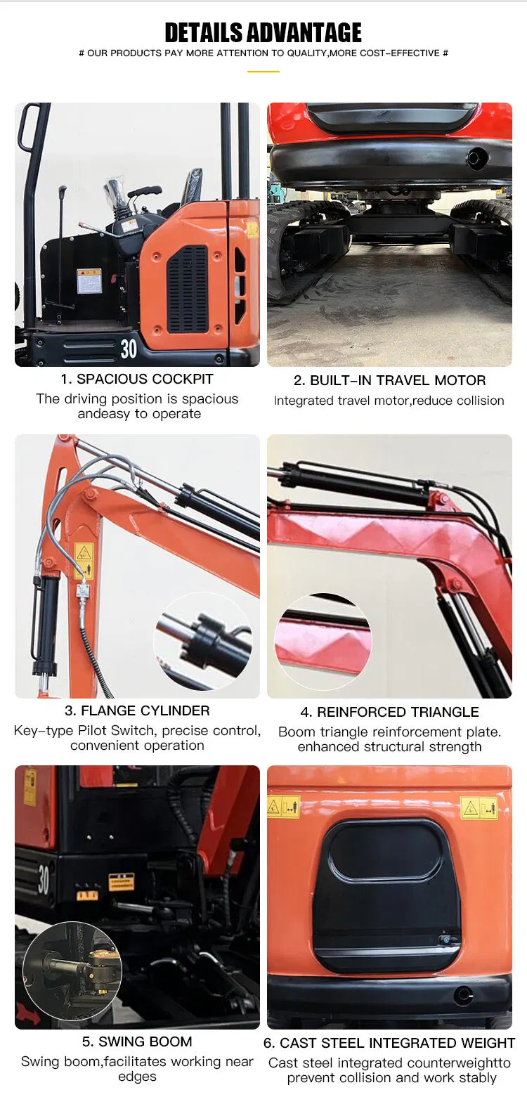 Effective 3 Ton Mini Digger Excavator 30 Model with Competitive Price Mini Excavator