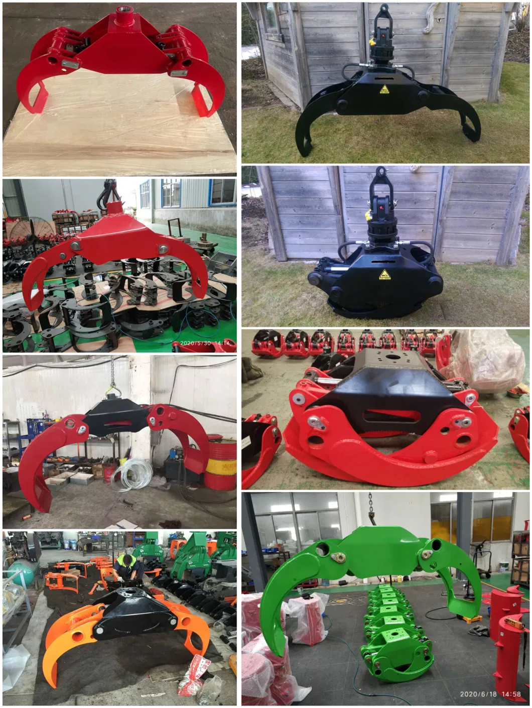 Excavator Hydraulic Clamp, Rotating Grapples, Log Grab for Excavator