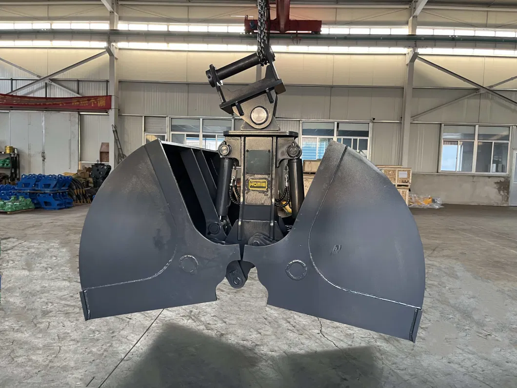 1.2cbm Loading Material Handler Hydraulic Clam Shell Grab Bucket for 20ton Excavator