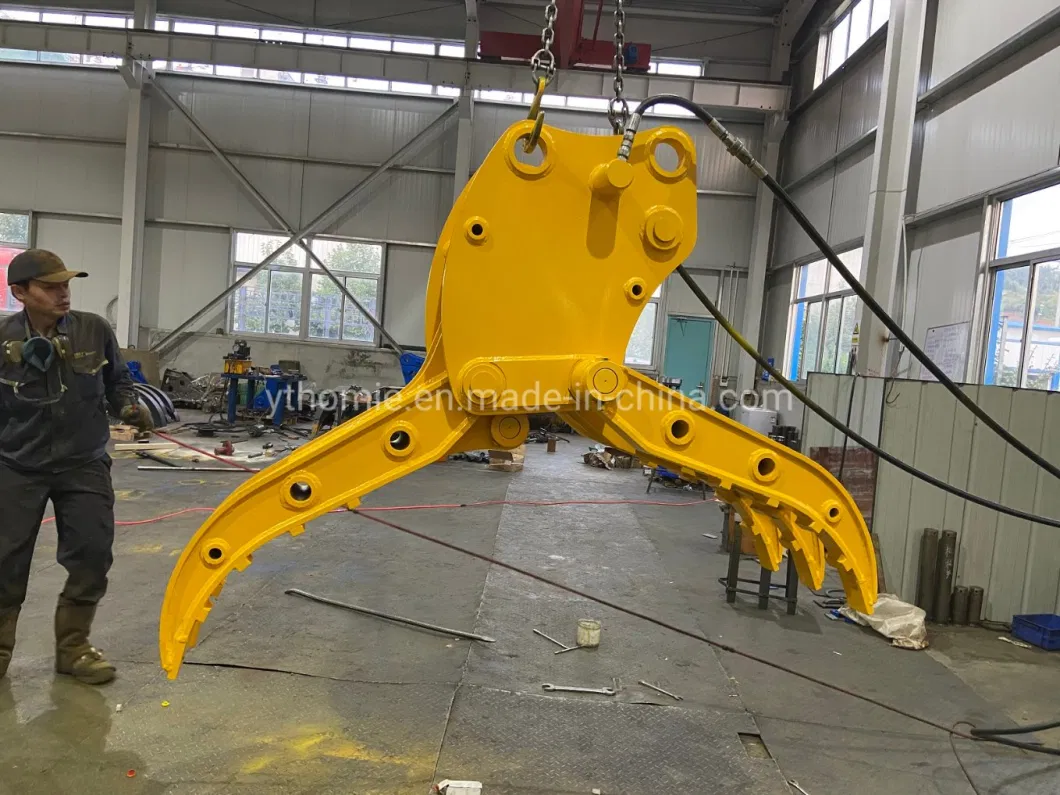 Log Grapple and Hydraulic Grapple Rotation Wood Grab for Excavator