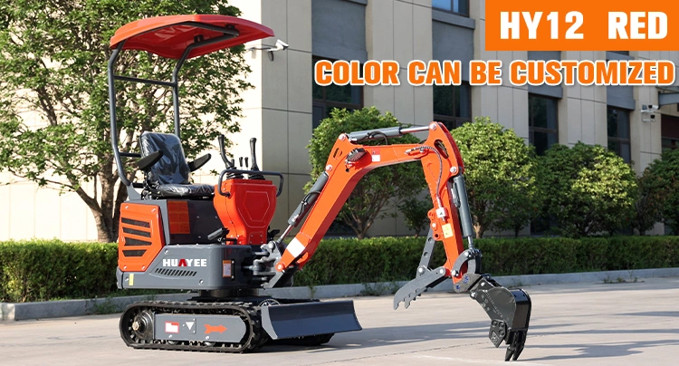 Huayee Manufacturer Earth-Moving Machinery Mini Excavator Forestry Mulcher for Mini Digger 1.2 Ton Hydraulic Mini Small Bagger