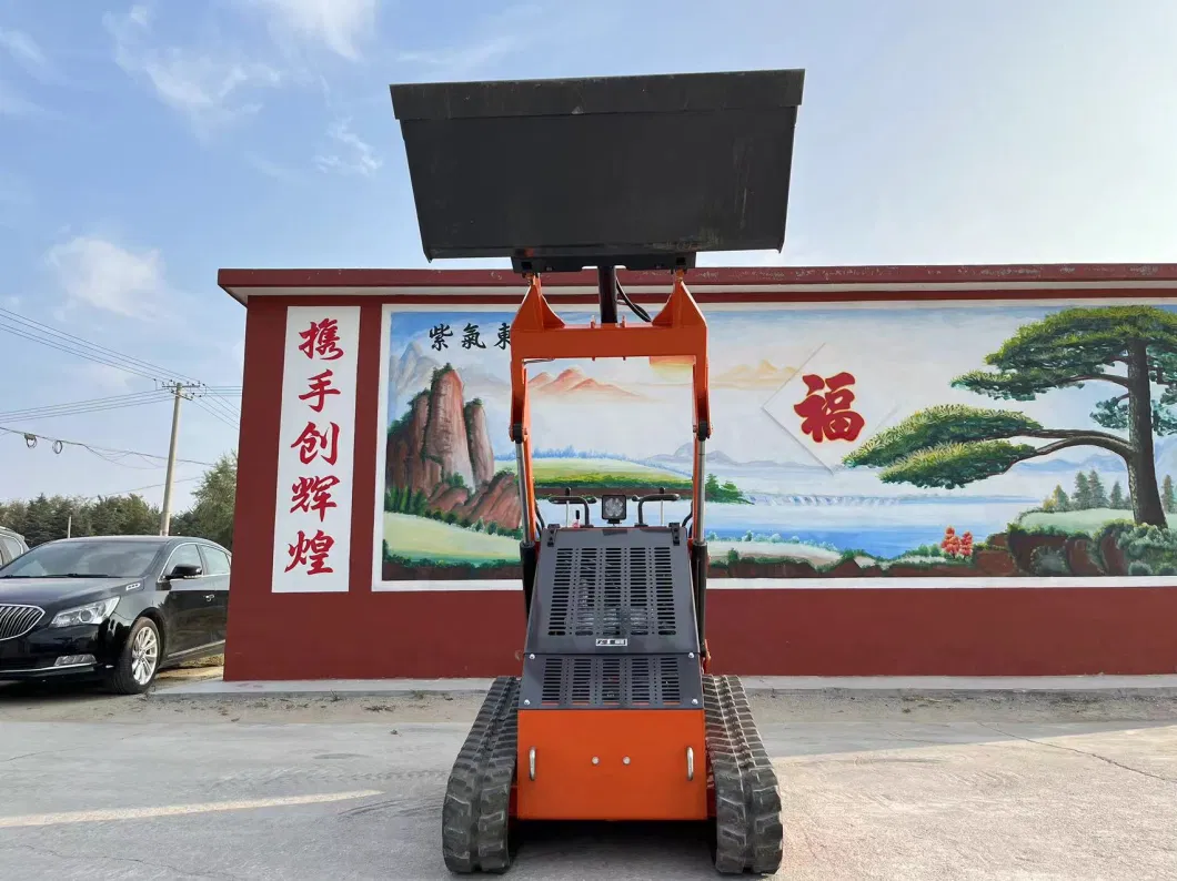 Diesel/Gasoline Engine Mini Skid Steer Loader Track Loader Wheel Loader with Lawn Mower/Trencher/Digger/Chipper/Sweeper/Driller