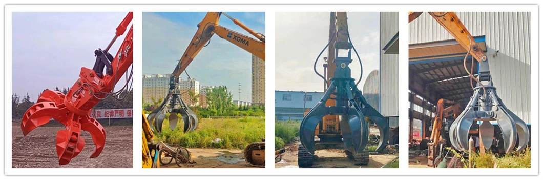 Excavator Demolition Rotary Hydraulic Scrap Metal Stationary Sorting Grab