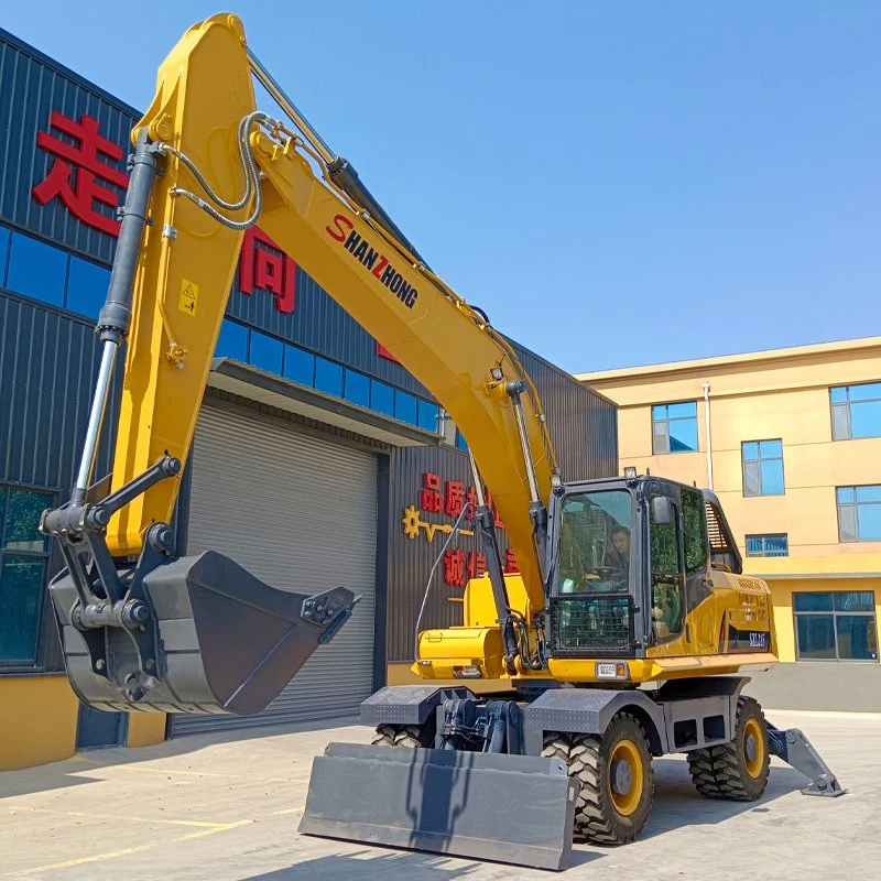 21 Ton Fully Hydraulic Wheel Excavator Directly Supplied by Shanzhong Manufacturer, Large Excavator