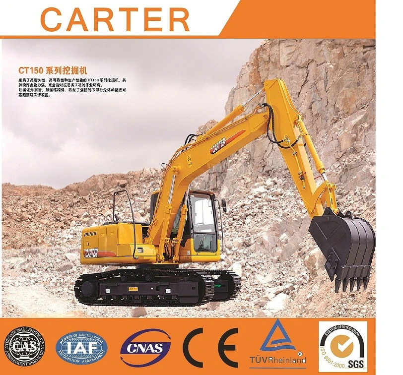 CT160-8c (15t&0.55m3 bucket) Heavy Duty Crawler Diesel-Powered Excavator