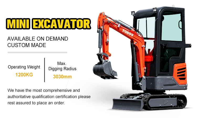 Made in China 1.6 Ton Crawler Small Digger Mini Backhoe Excavator Forestry Mulcher for Mini Excavator 1 Ton Hot Sale