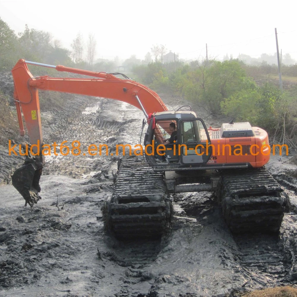 Amphibious Excavator Pontoon Suitable to 6- 8 Ton Excavators