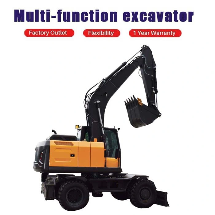 New Drive Bucket Digger Large Hydraulic Machine Multifunctional Wheel Excavator