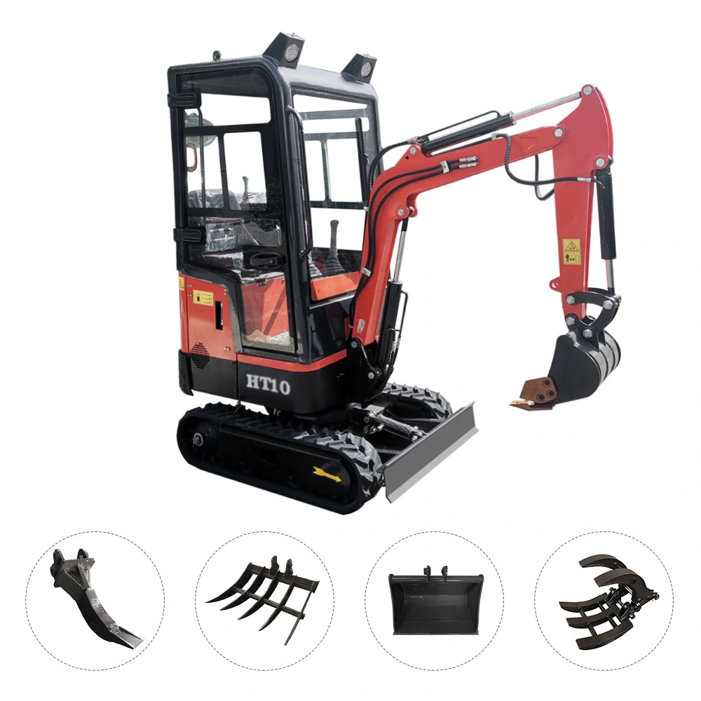 1 Ton 1.5 Ton CE ISO Design Mini Electric Hydraulic Crawler Small Size Wheel Construction Backhoe Garden Micro Household Farm Construction Home Mini Excavator