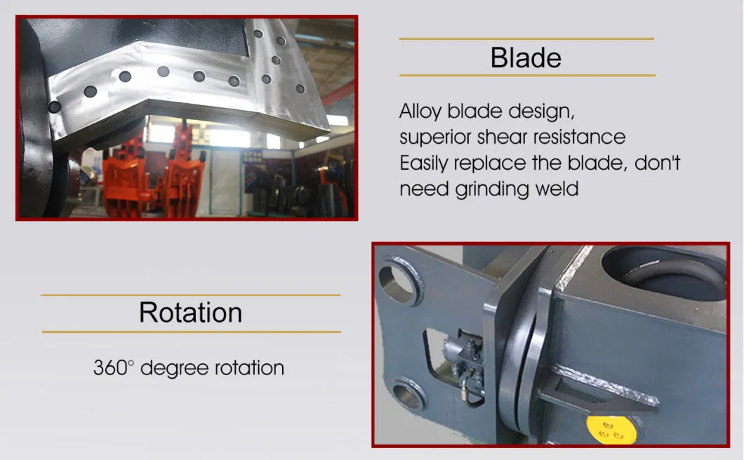 Reinforced Hydraulic Concrete Crusher, Hydraulic Shear for All Excavators